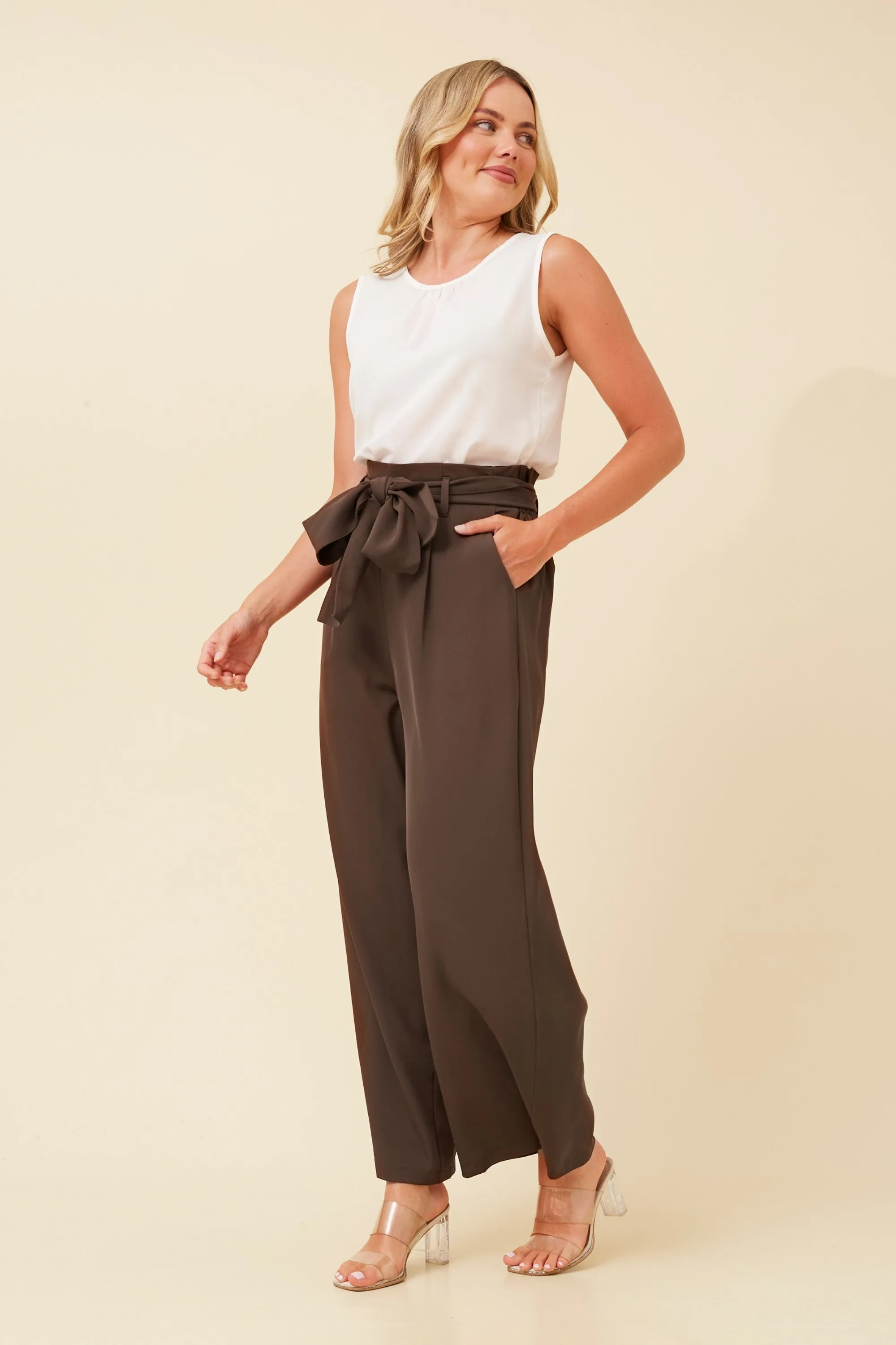 WINIFRED SOLID PAPERBAG PANTS