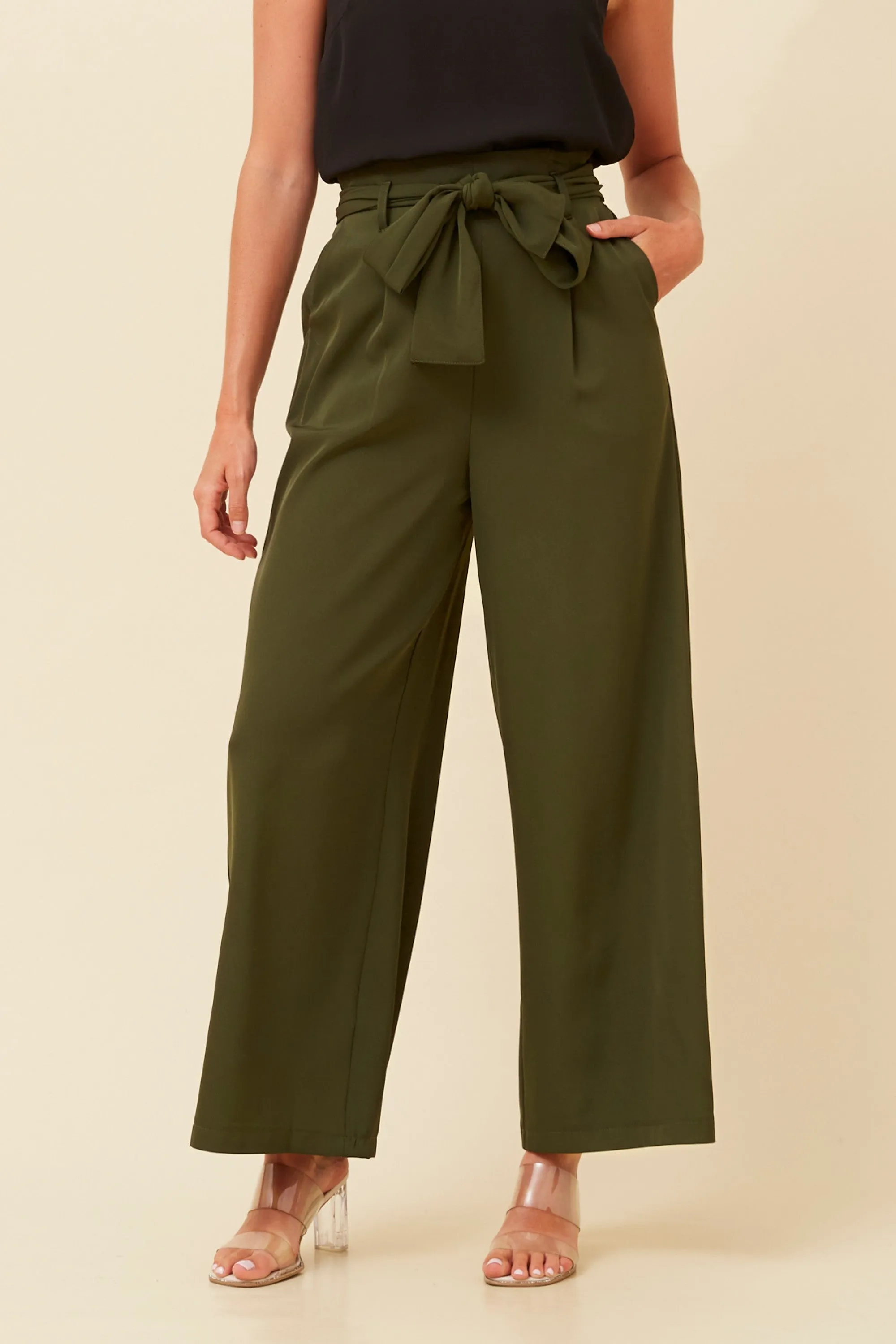 WINIFRED SOLID PAPERBAG PANTS
