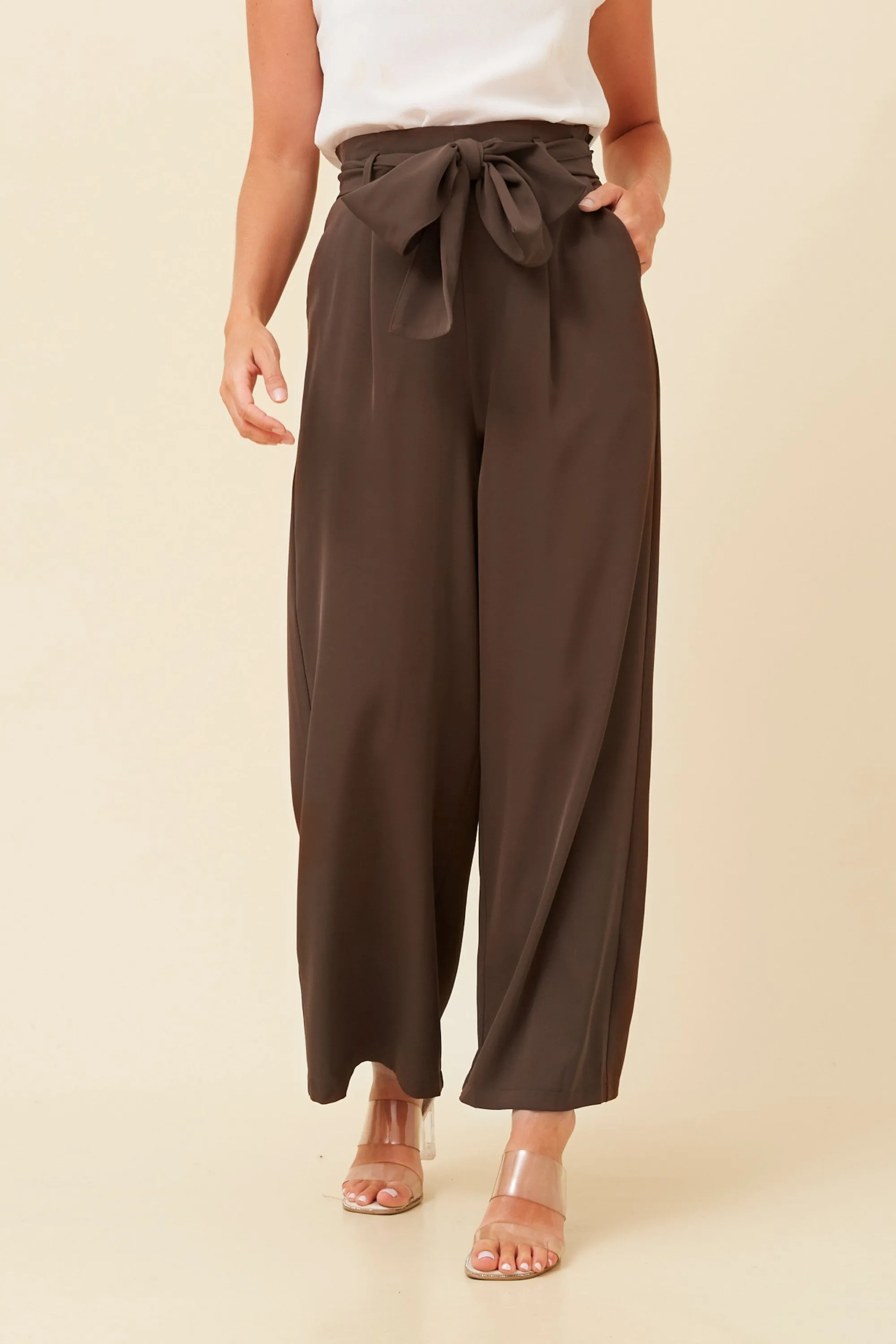 WINIFRED SOLID PAPERBAG PANTS