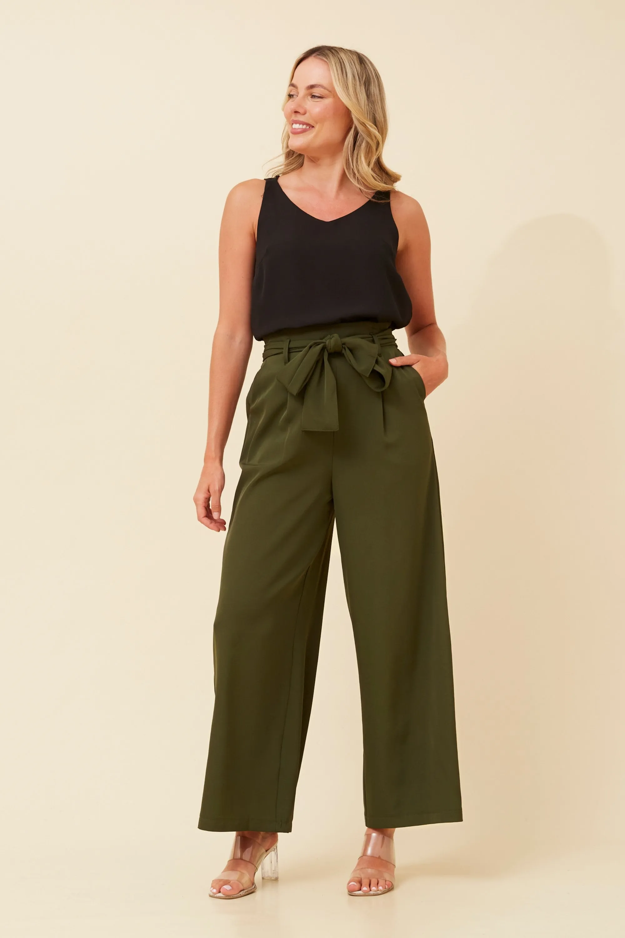 WINIFRED SOLID PAPERBAG PANTS