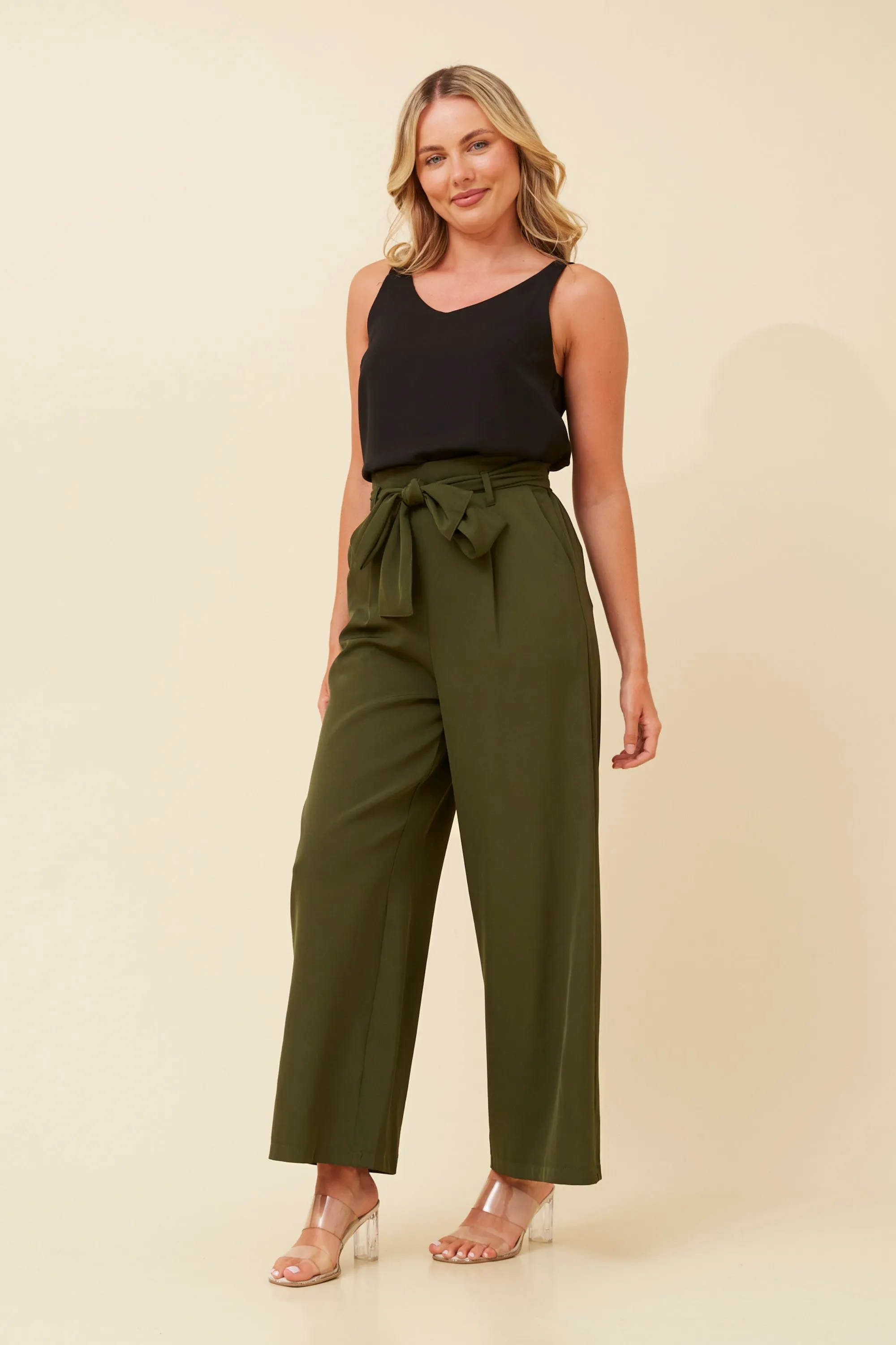 WINIFRED SOLID PAPERBAG PANTS