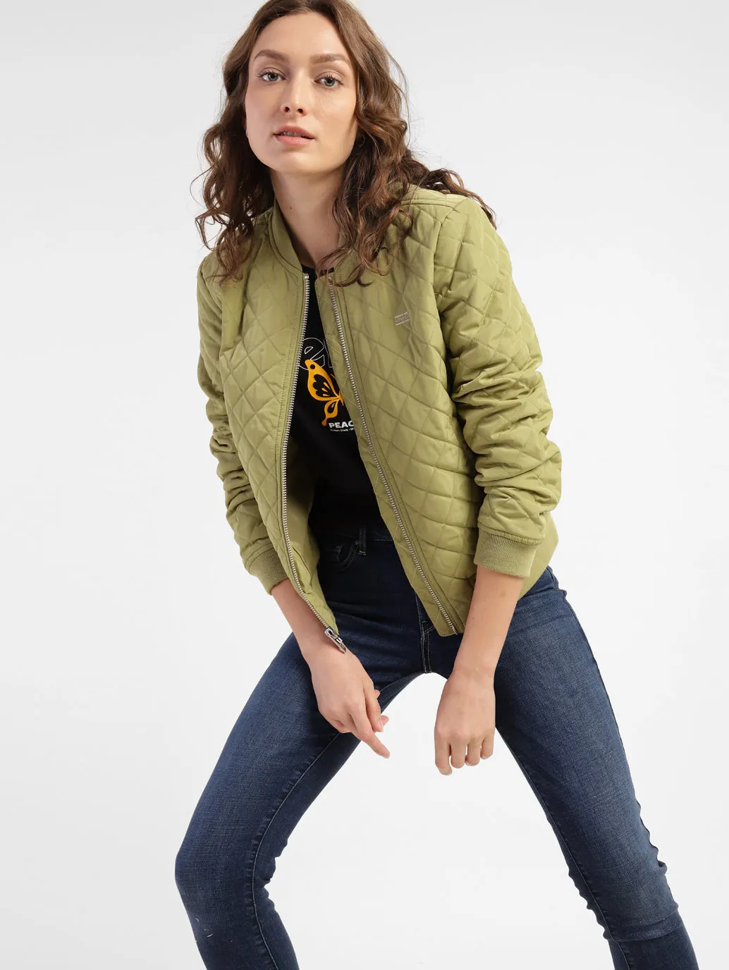 Women's Quilted Collar Neck Jackets
